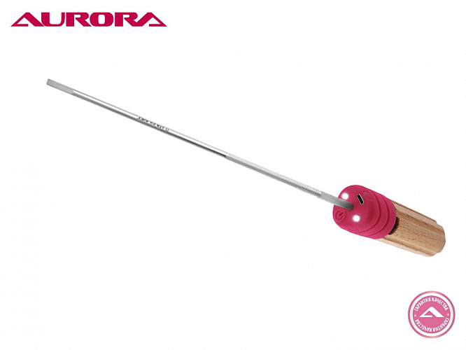 Отвертка для бытовой техники плоская Aurora SD10-5, с подсветкой и надфилем, 10 дюймов (255 мм), ударная