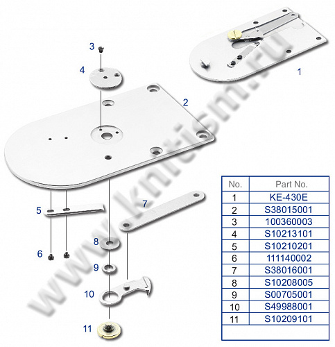 BROTHER KE-430E BAR TACKING Нож обрезки нити (2,2 мм) (KE-430E Игольная пластина в сборе(2.2))