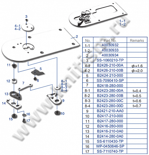 JUKI AMS-210E Игольная пластина в сборе (AMS-210E Игольная пластина в сборе(2.0))